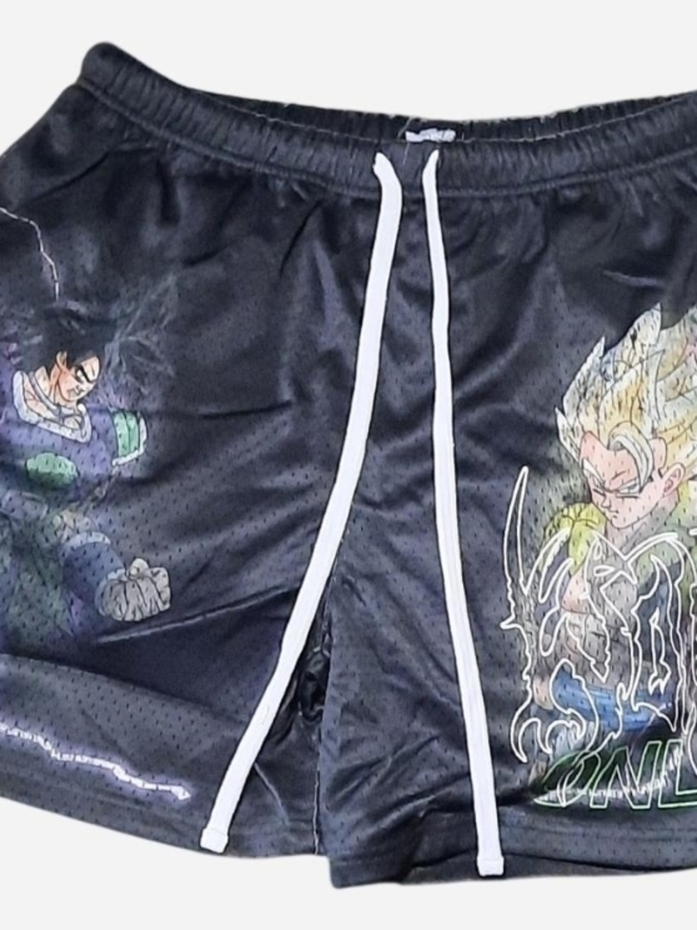 Darc Sport x Dragon Ball Z Super Broly vs Gogeta Black Mesh Athletic Shorts